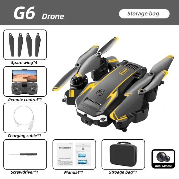 KBDFA G6 Professional Foldable Drone | HD Camera, GPS, Obstacle Avoidance, WiFi FPV, RC Quadcopter | Perfect Gift for Drone Enthusiasts - Image 8