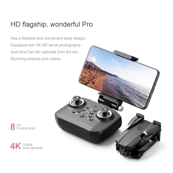 2024 XT6 Mini Drone 4K & 1080P HD Camera, WiFi FPV, Altitude Hold, Foldable Design, RC Quadcopter for Kids & Beginners | Great Gift Idea - Image 4